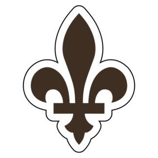 Québec Fleur De Lys Sticker (Brown)
